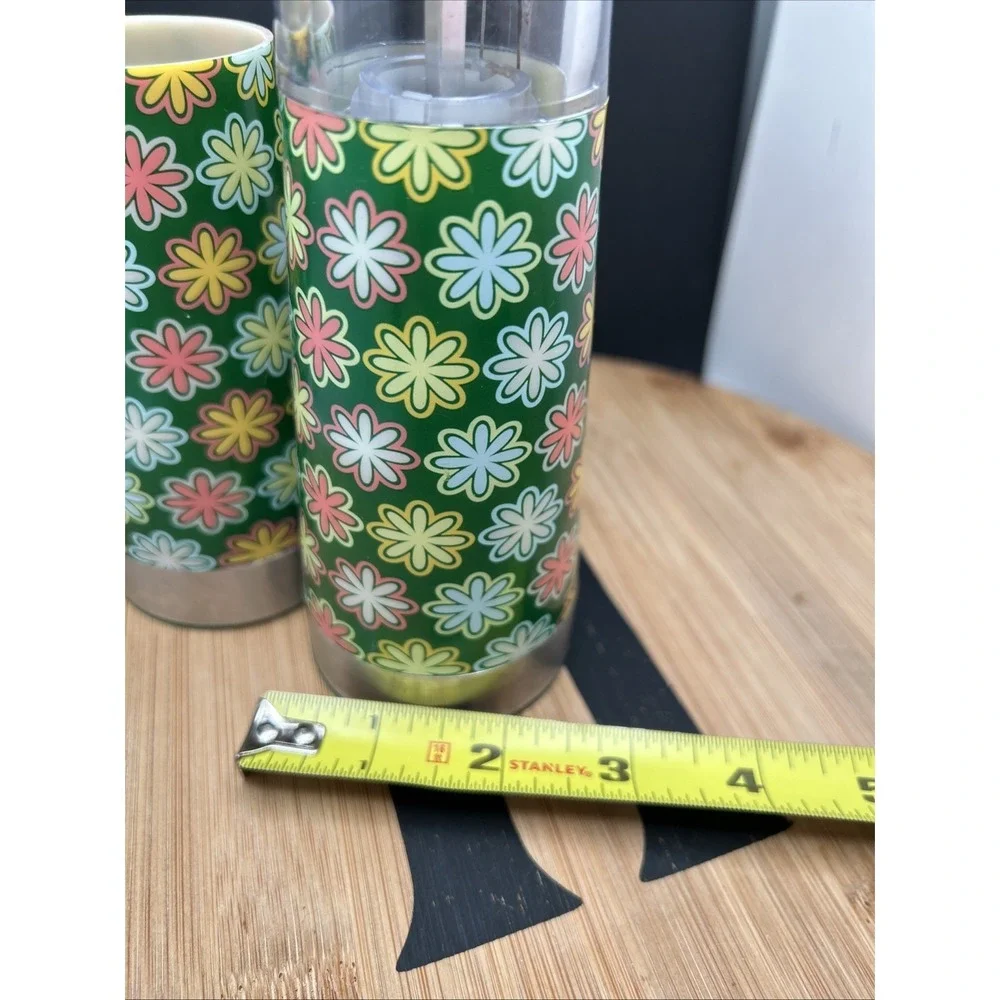 Salt &‎ Pepper Grinder Set Green Push Button Acrylic Stainless Battery Power
